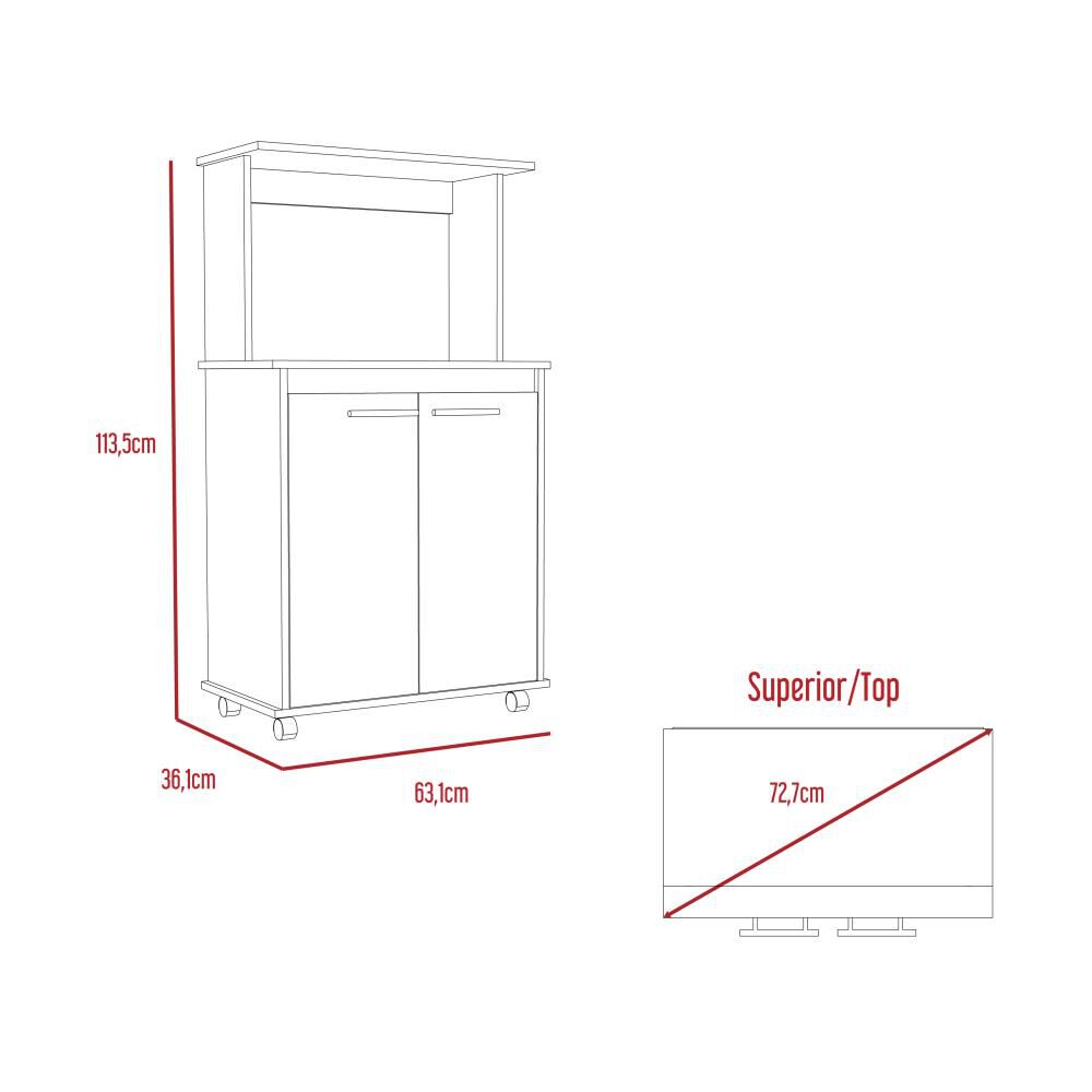 Mueble Microondas Tuhome Manchester / 2 Puertas image number 1.0