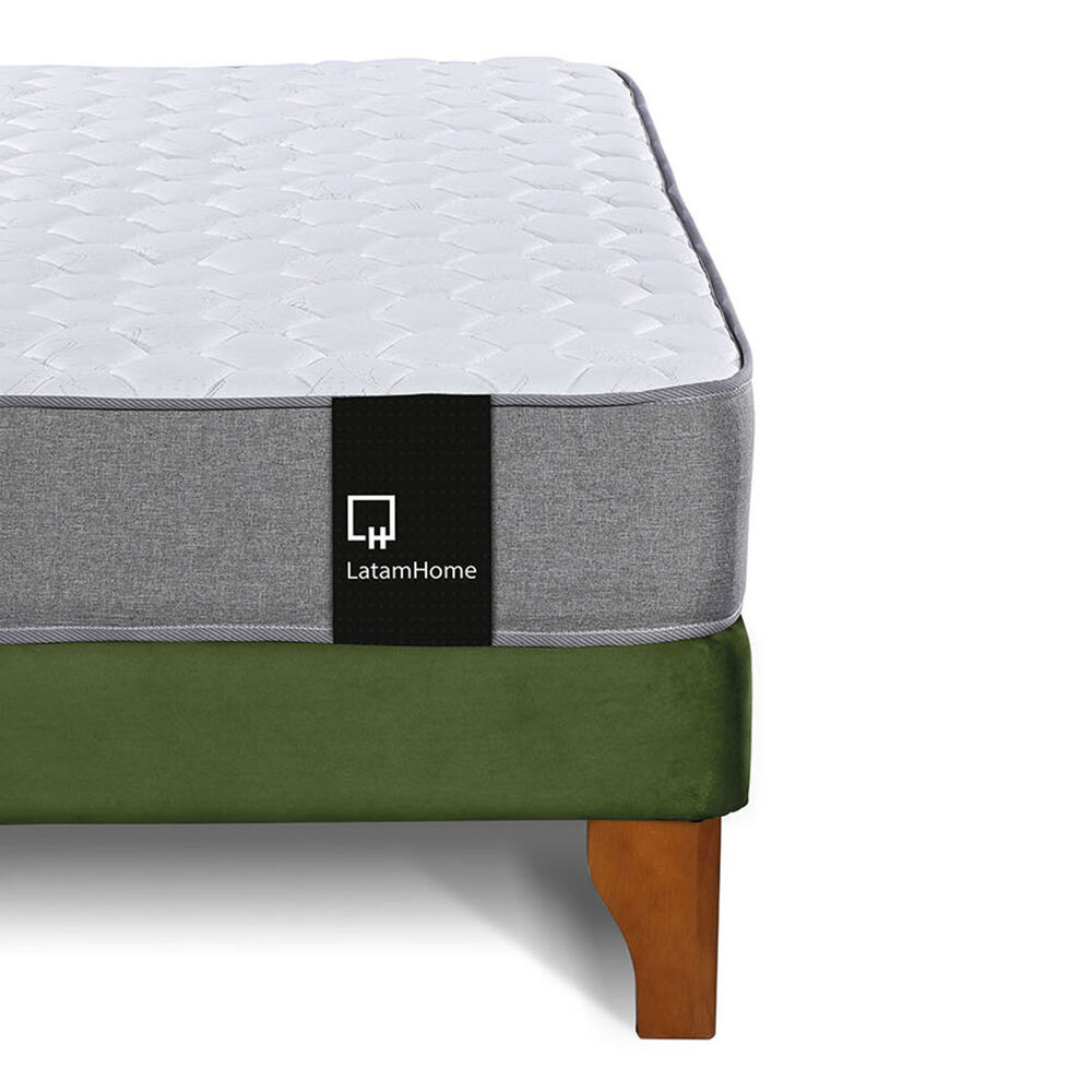 Cama Europea Zen Best Tela Velvet Verde 2 Plazas image number 5.0