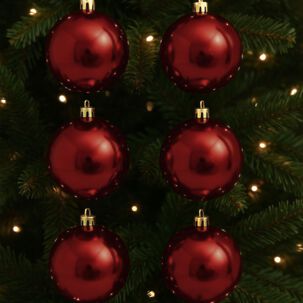 6 Esferas Navideñas Bambalinas 4cm Adorno Vino Decoracion 6 Esferas Navideñas Bambalinas 4cm Adorno Vino Decoracion