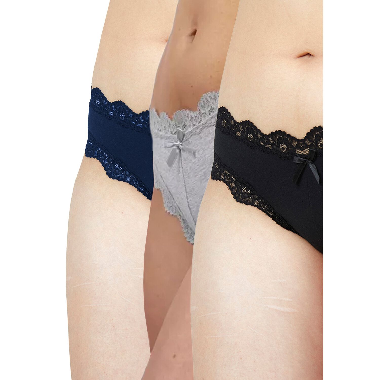 Pack 3 X Calzon Culotte Algodon P314.028-azu Kayser image number 0.0