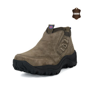 Botin De Cuero Cota Khaki London Adixt