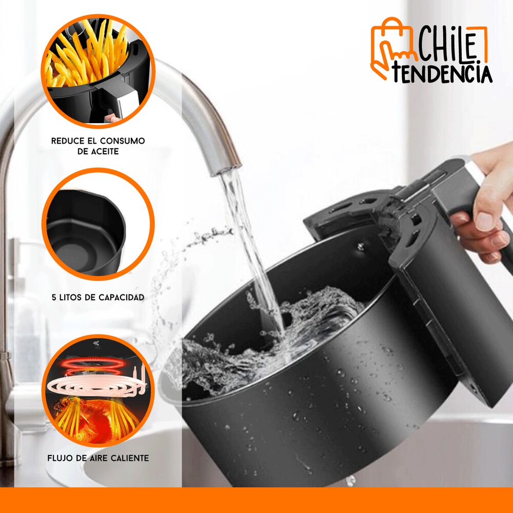 Freidora De Aire Sin Aceite Xl 5l Airfryer Eléctrica image number 7.0