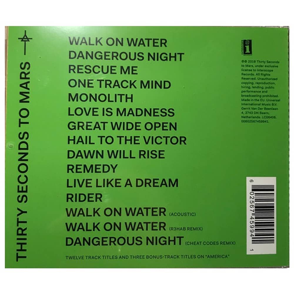 30 Seconds To Mars - America | Cd image number 1.0