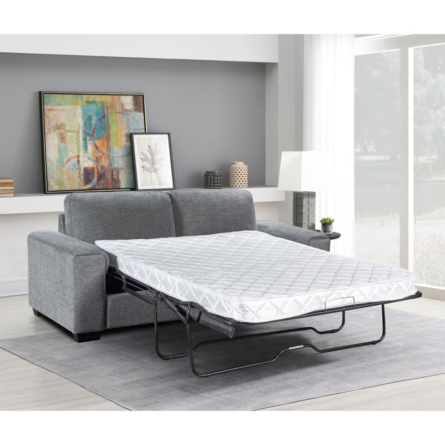 Sofa Cama Azhome Londres Gris Resorte Pocket / 3 Cuerpos image number 13.0