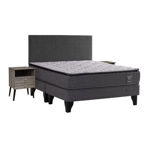 Cama Europea Celta Astral / King / Base Dividida + Respaldo + Almohadas