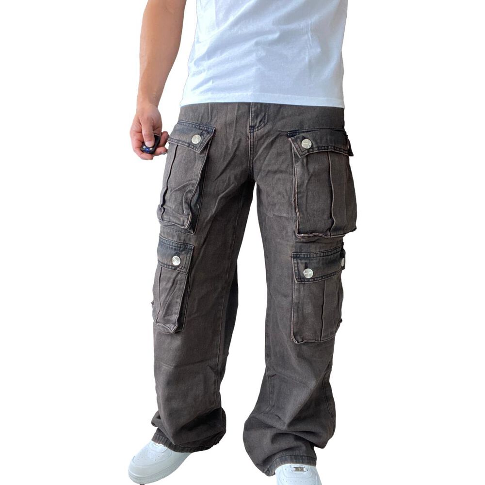 Jeans Diábolo Cargo Ancho Wide Leg Hombre image number 24.0
