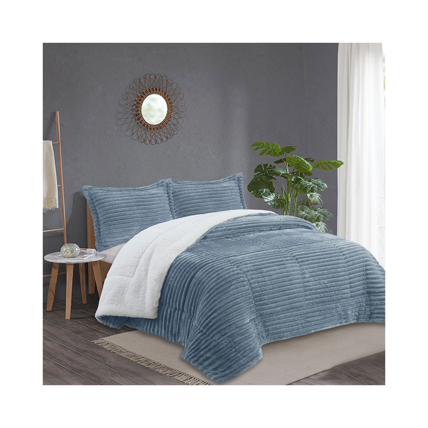 Plumon Andes Stripe Azul 2 Pl image number 0.0
