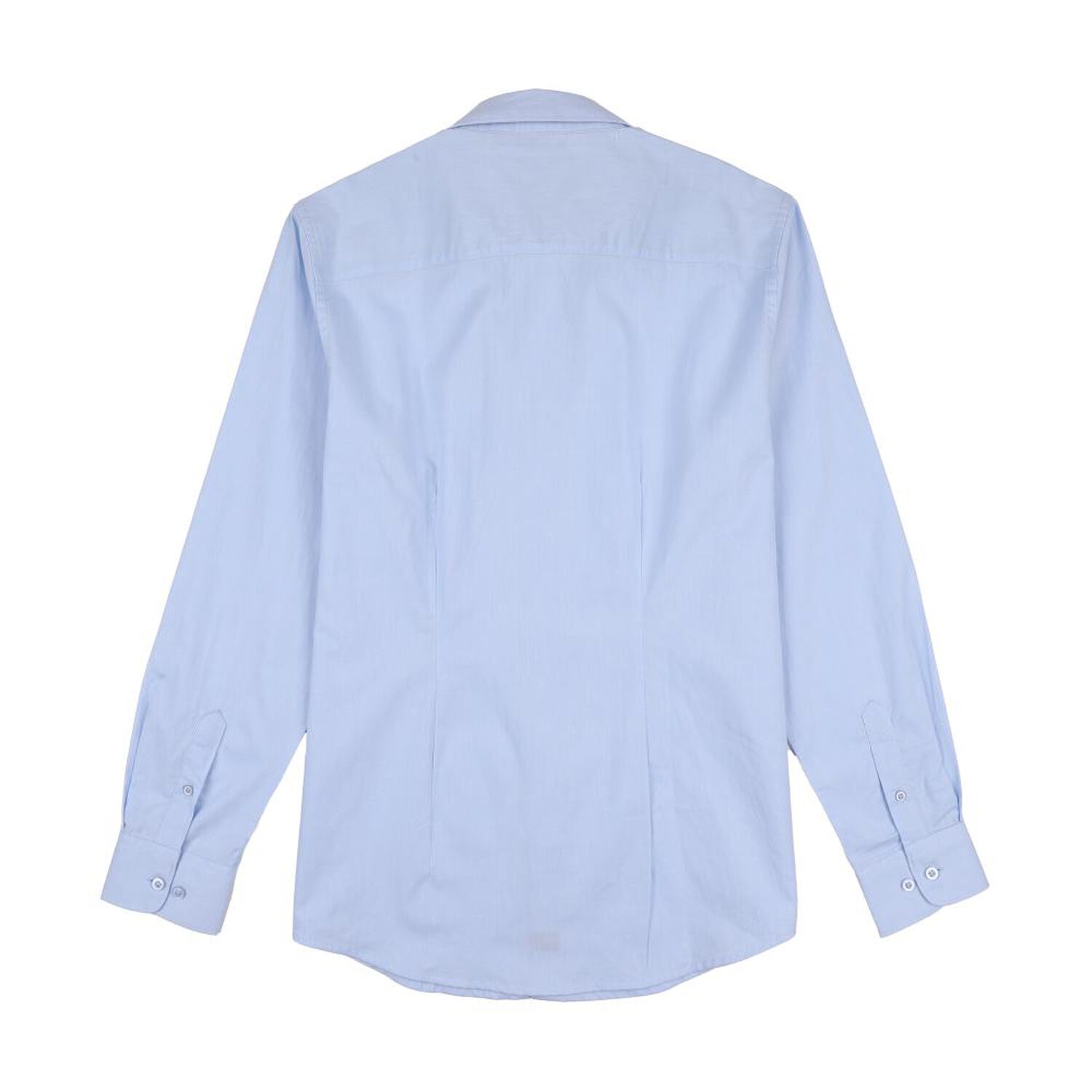 Camisa Lisa Regular Manga Larga Hombre Az Black image number 1.0