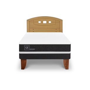 Cama Europea Cic Ortopedic / 1.5 Plazas / Base Normal + Respaldo