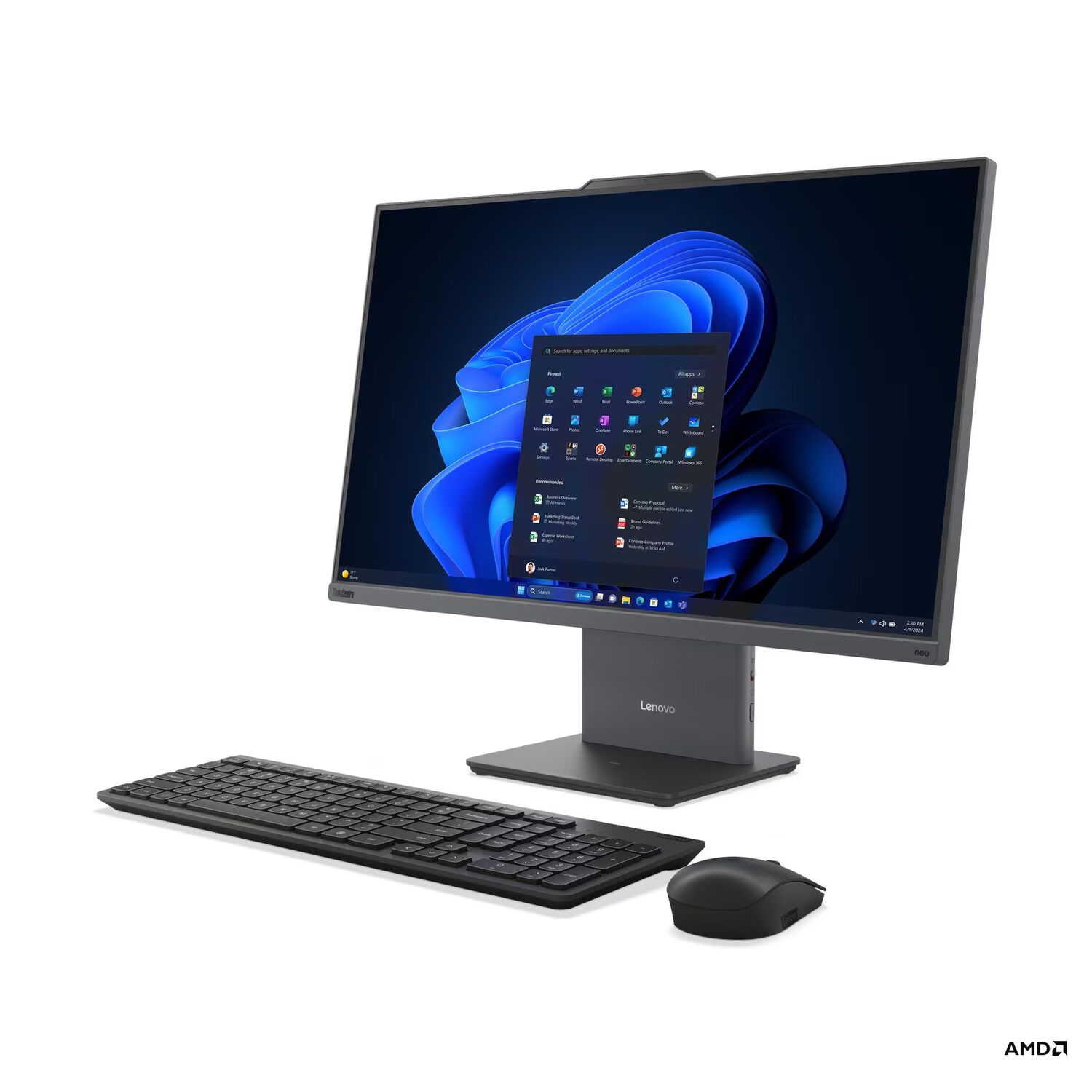 Aio Desktop Thinkcentre Neo 55a Gen6 Amd Ryzen 5 16gb Ram 512gb Ssd 23.8" image number 3.0