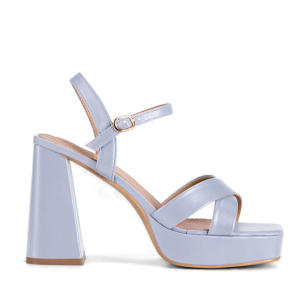 Sandalia Taco Alto Morado Casual Tfa186 Weide image number 0.0