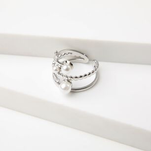 Anillo 19v69 Plateado Mujer Str166