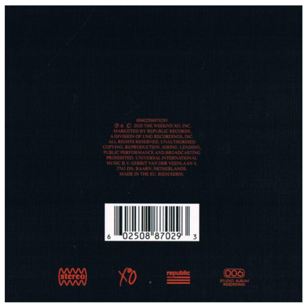 Weeknd - After Hours (ltd Edt-alternate Cover) | Cd image number 1.0