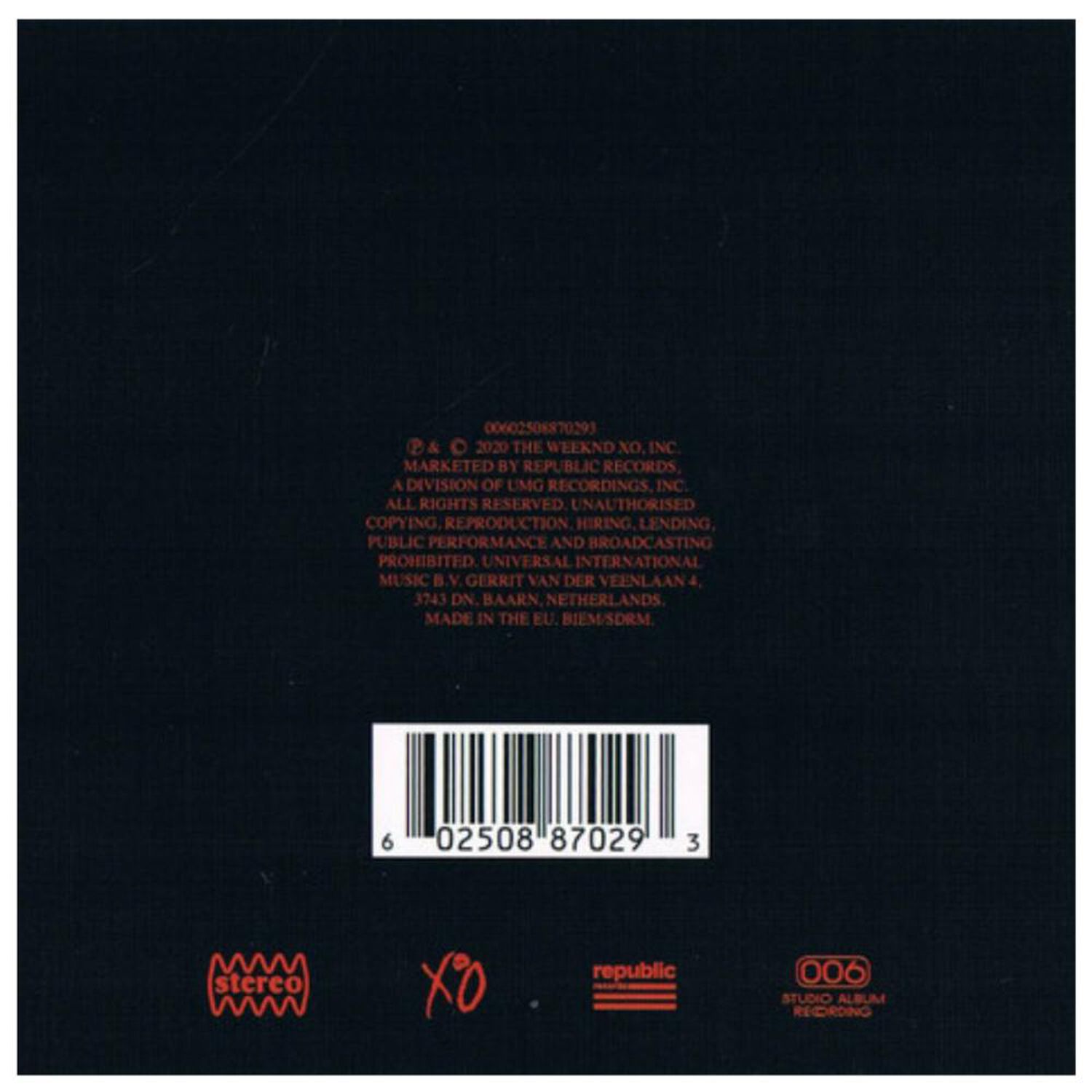 Weeknd - After Hours (ltd Edt-alternate Cover) | Cd image number 1.0