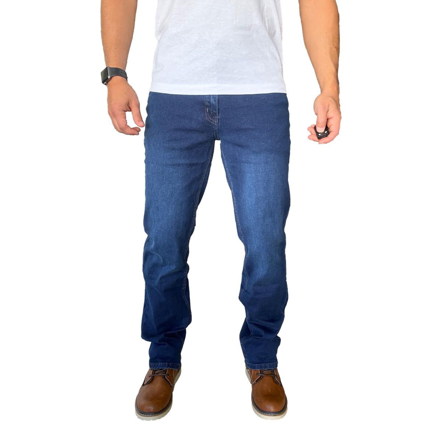 Jeans Elasticados Straight Fit Semirectos image number 2.0