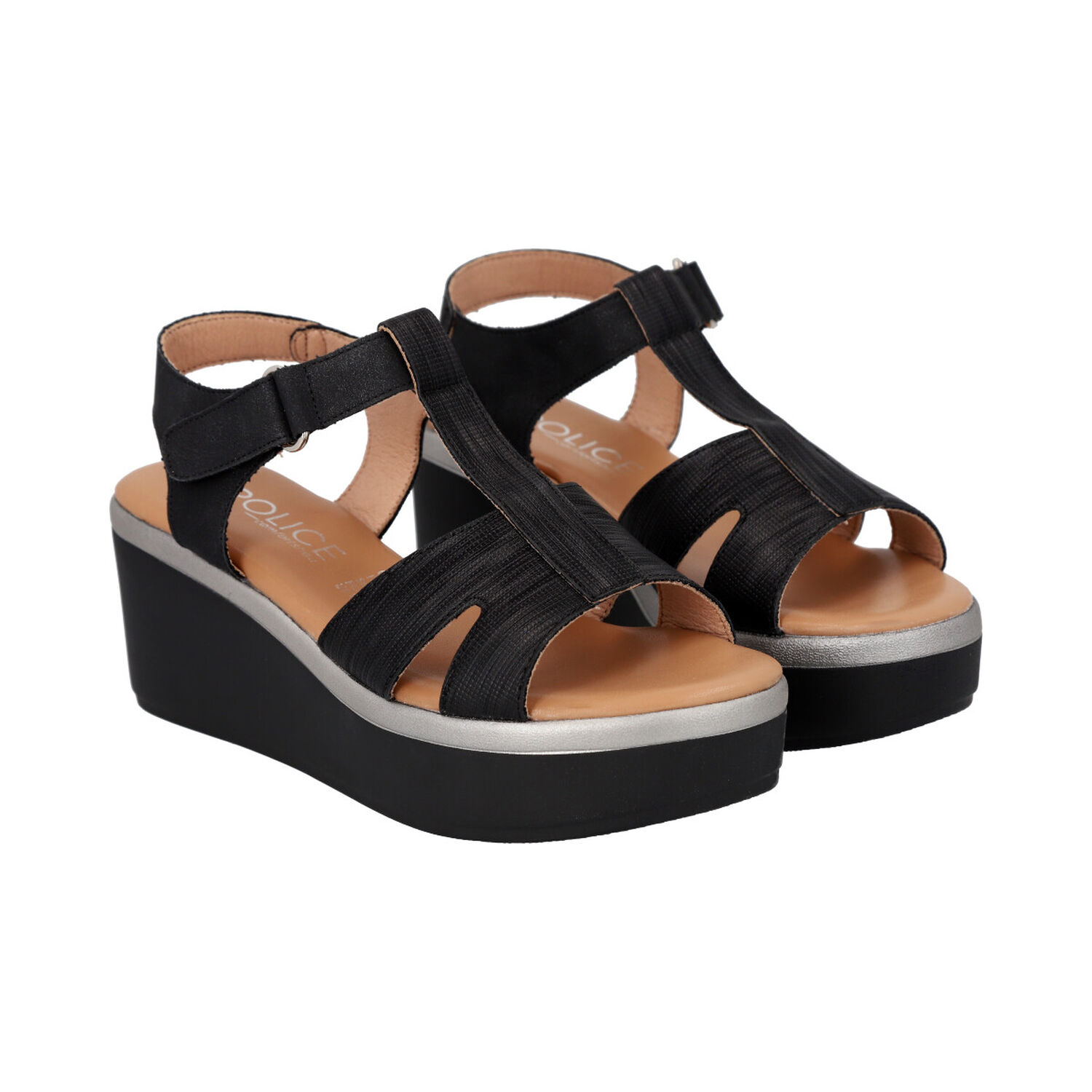Sandalia Mujer Negro Shine Police image number 3.0