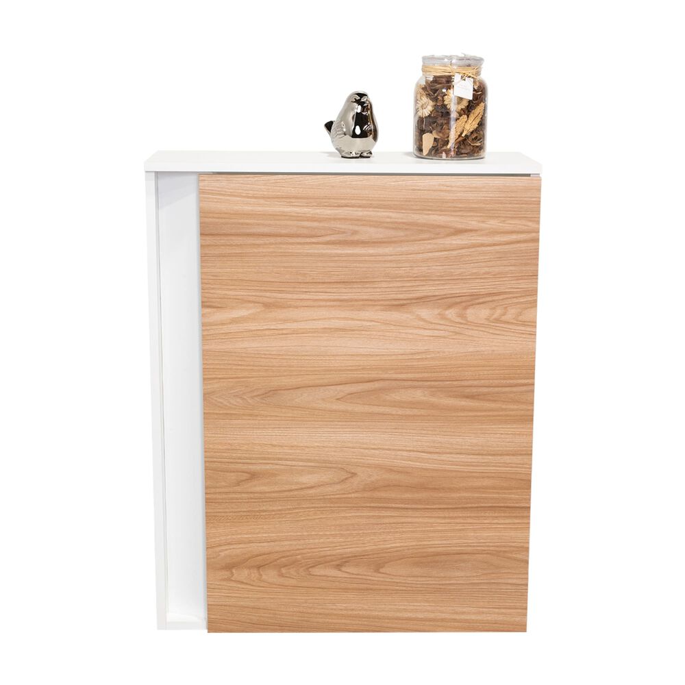 Mueble Zapatero Organizador 80,6x63,2x22,1 Cm Blanco Y Café Claro image number 0.0