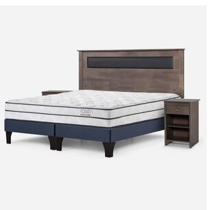 Cama Europea Rosen Autonomy Sky / 2 Plazas / Base Dividida + Set De Maderas