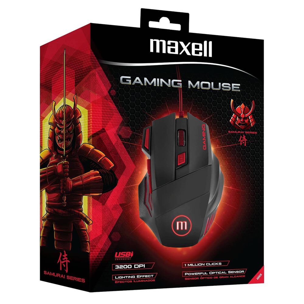 Mouse Gamer Maxell 3200 Dpi Led Mow-r Samurai image number 1.0