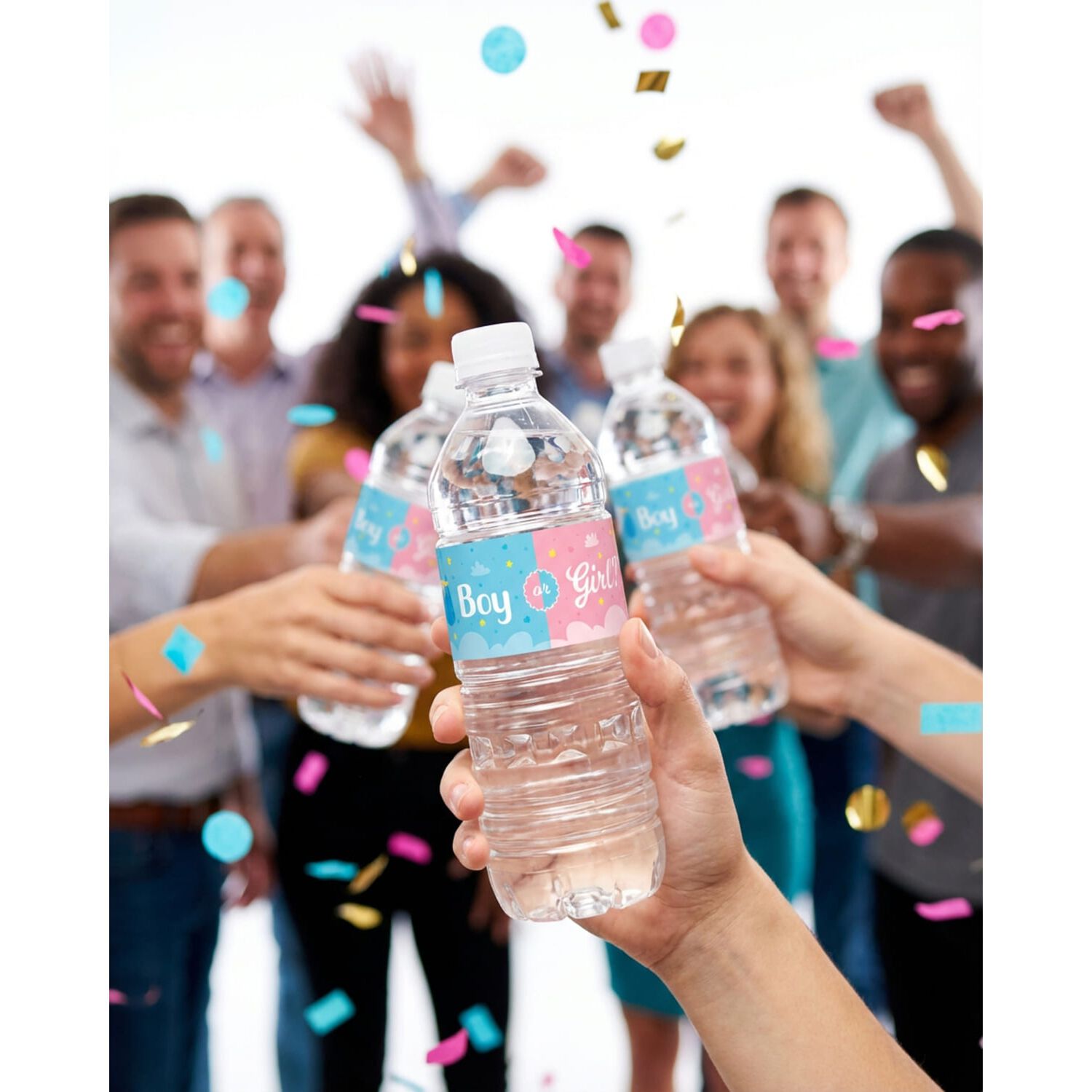 10 Etiquetas De Botella Agua Para Revelaci&oacute;n Baby Shower image number 1.0