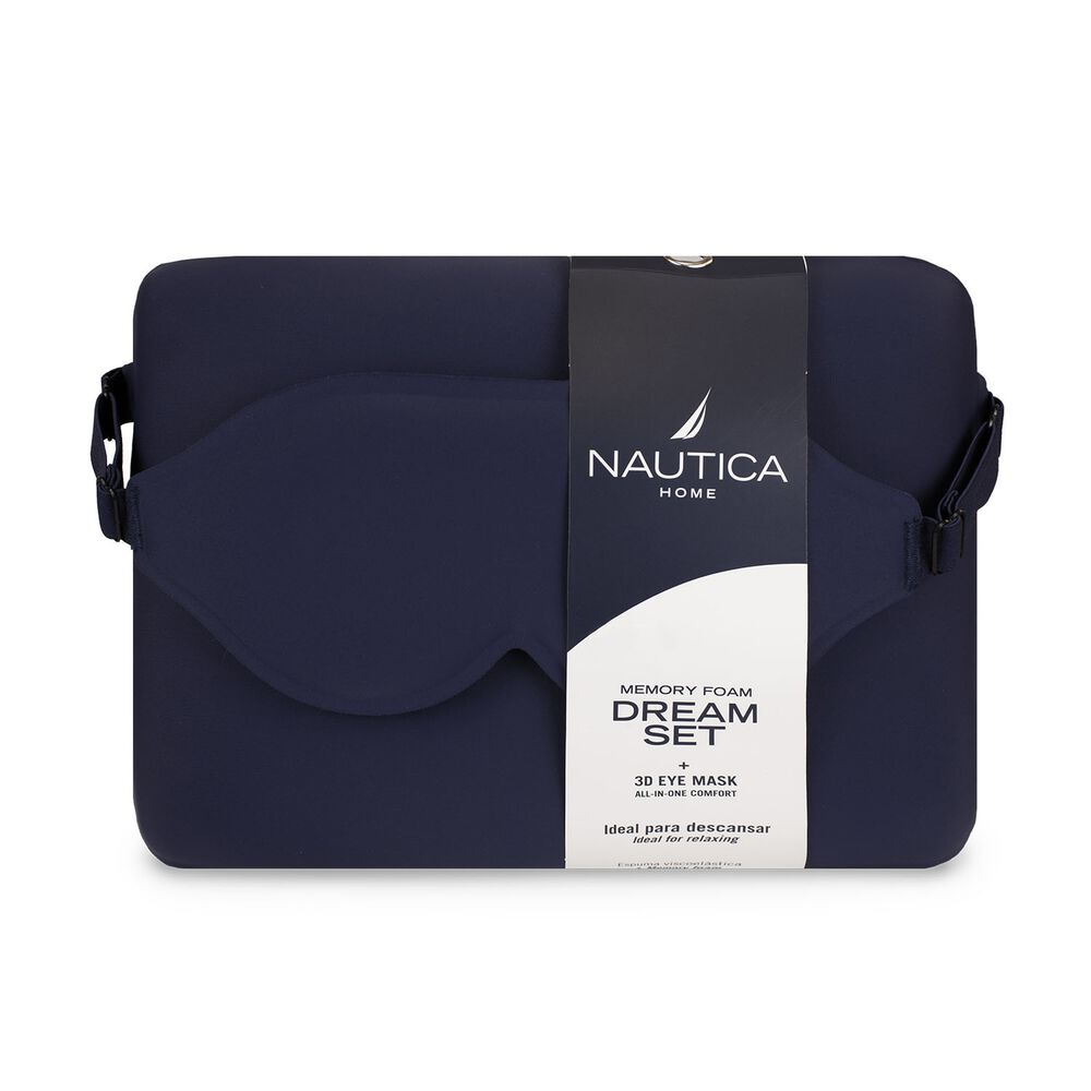 Kit De Sue&ntilde;o Almohada De Viaje Azul Nautica image number 1.0
