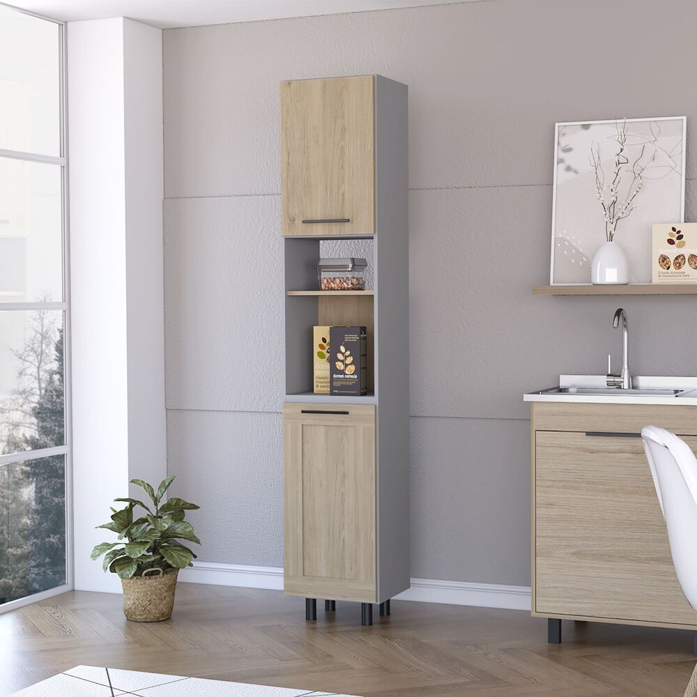 Mueble Despensa 2 Puertas Fm-004g Gris image number 3.0