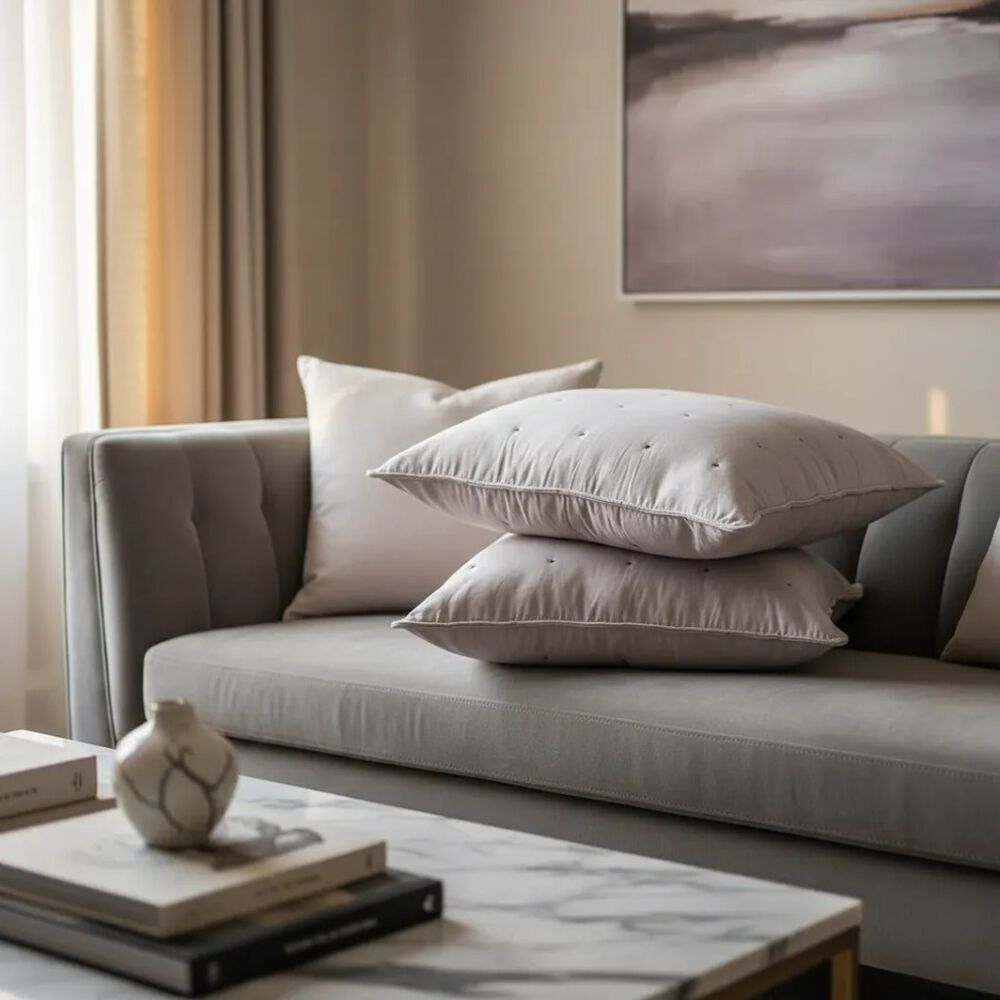 Set De 2 Cojines Bordados 6060 Cm Algod&oacute;n image number 2.0