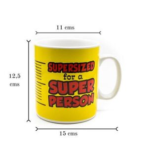 Taz&oacute;n Mug Xl Gigante Supersized Super Person 850 Ml