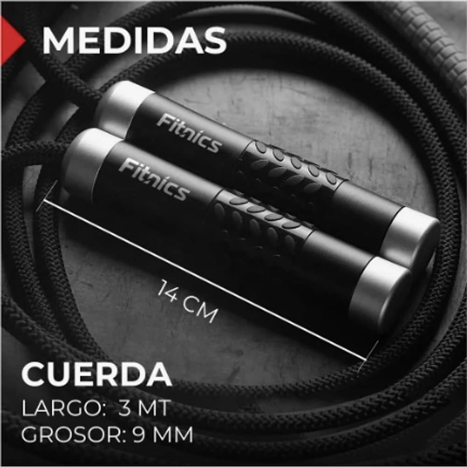 Cuerda Para Saltar Con Peso Ajustable Fitnics Pro Crossfit image number 3.0