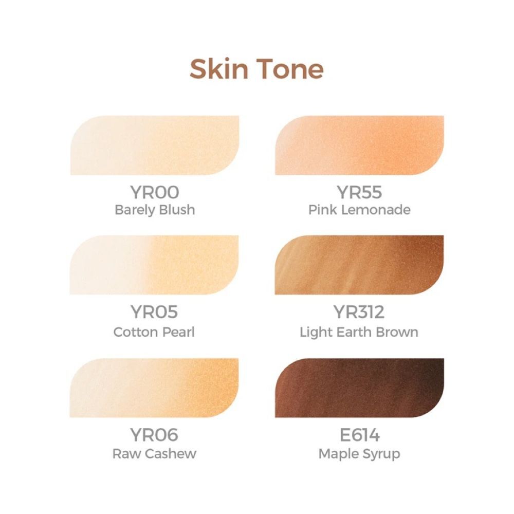 Ohuhu Pack 6 Marcadores Alcohol Tonos Piel Pincel&biselada image number 1.0