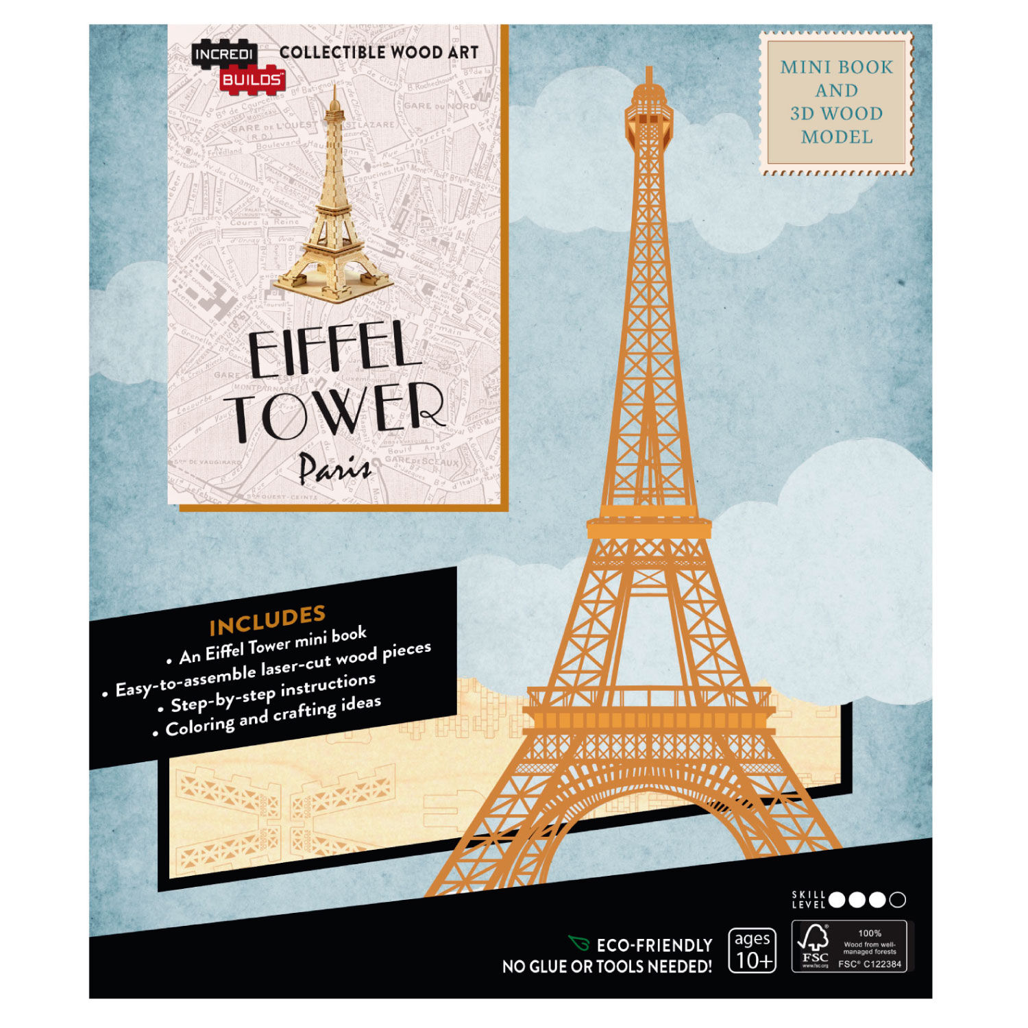 Paris: Eiffel Tower - Modelo Para Armar 3d-madera image number 0.0