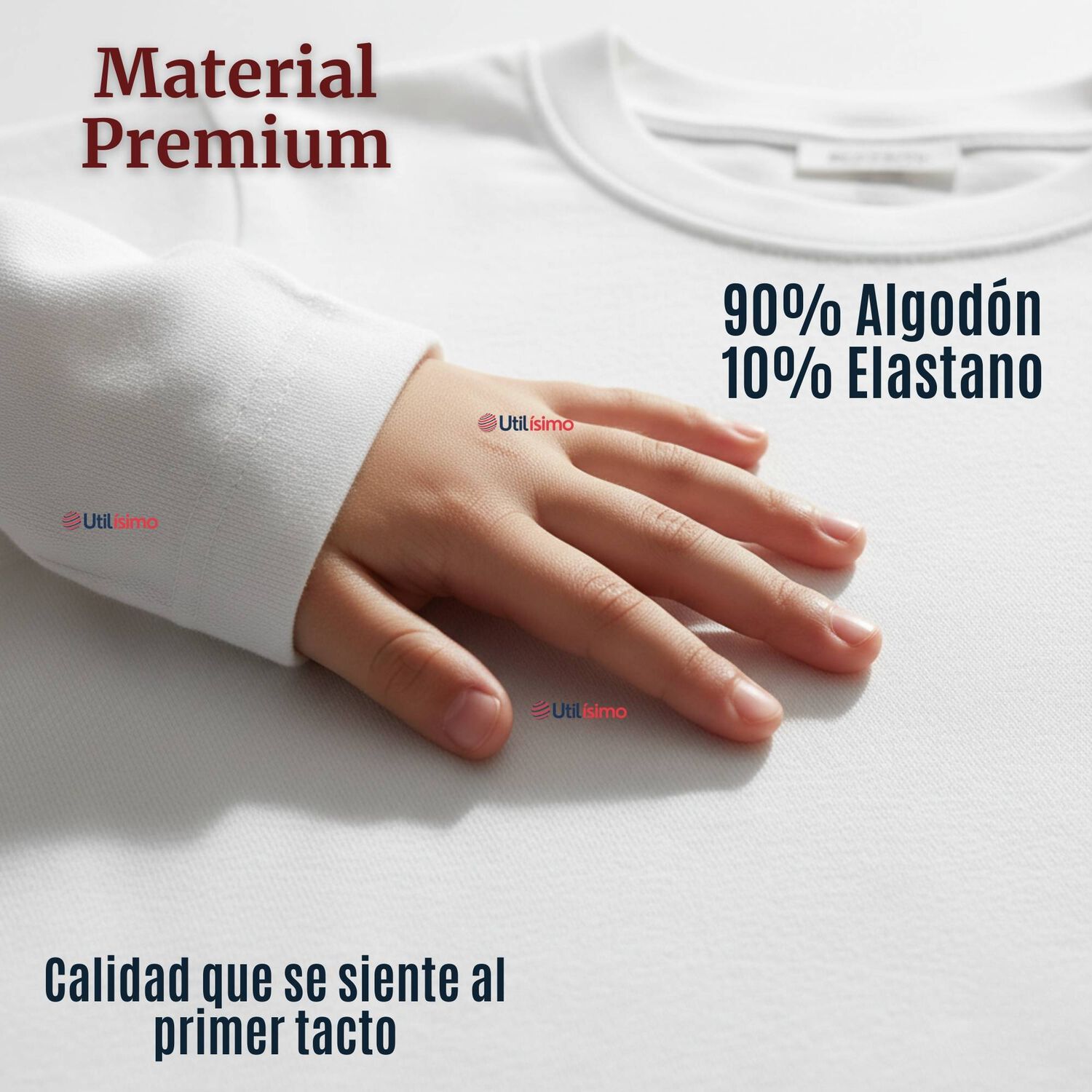 Pack 3 Camisetas Algod&oacute;n Manga Larga Polera Primera Capa Blanco Ni&ntilde;o image number 4.0