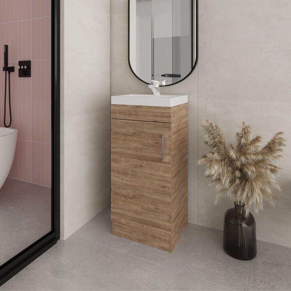 Mueble Vanitorio 1 Puerta Fm-005c Caf&eacute; Claro image number 4.0