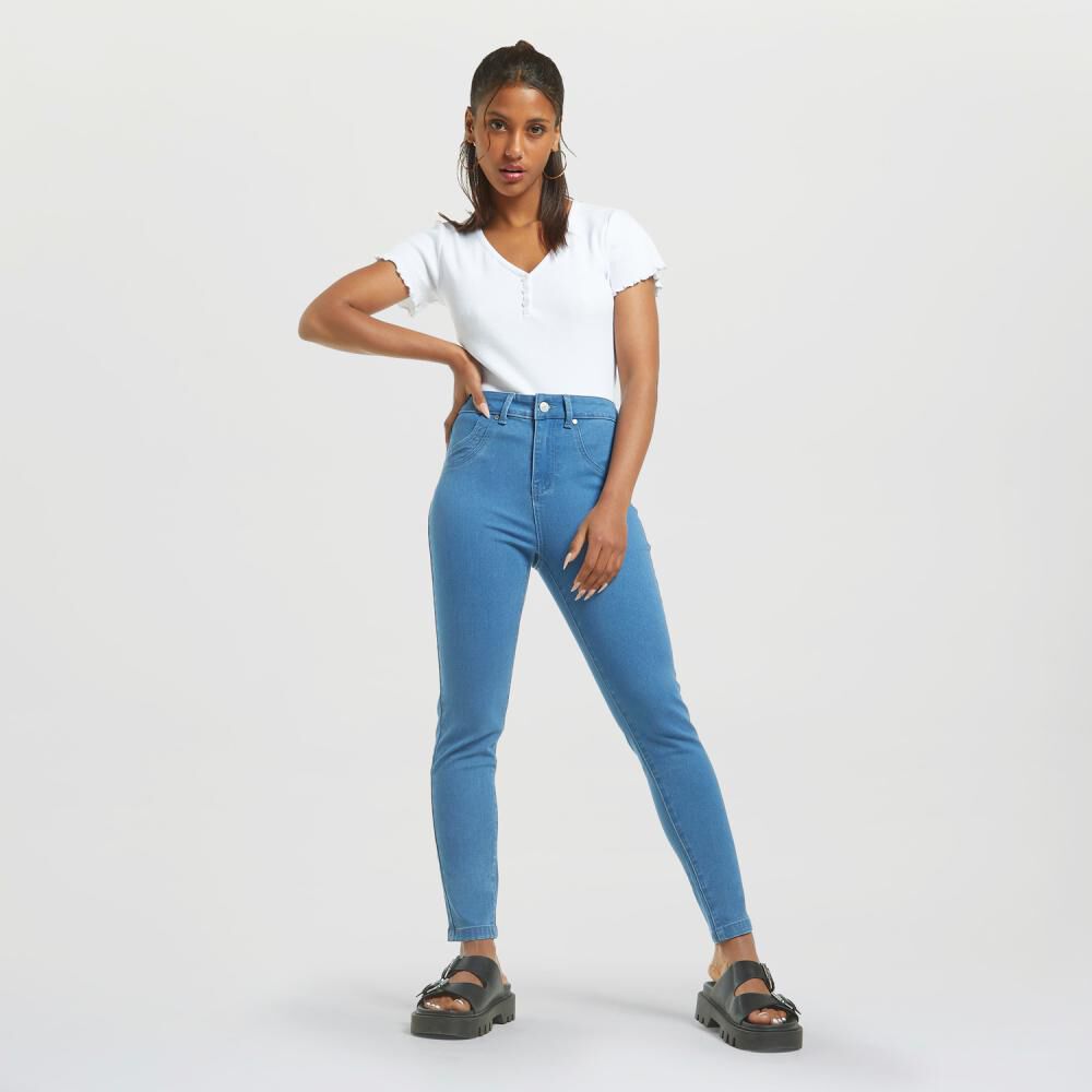 Jeans Tiro Alto Super Skinny Mujer Rolly Go image number 1.0