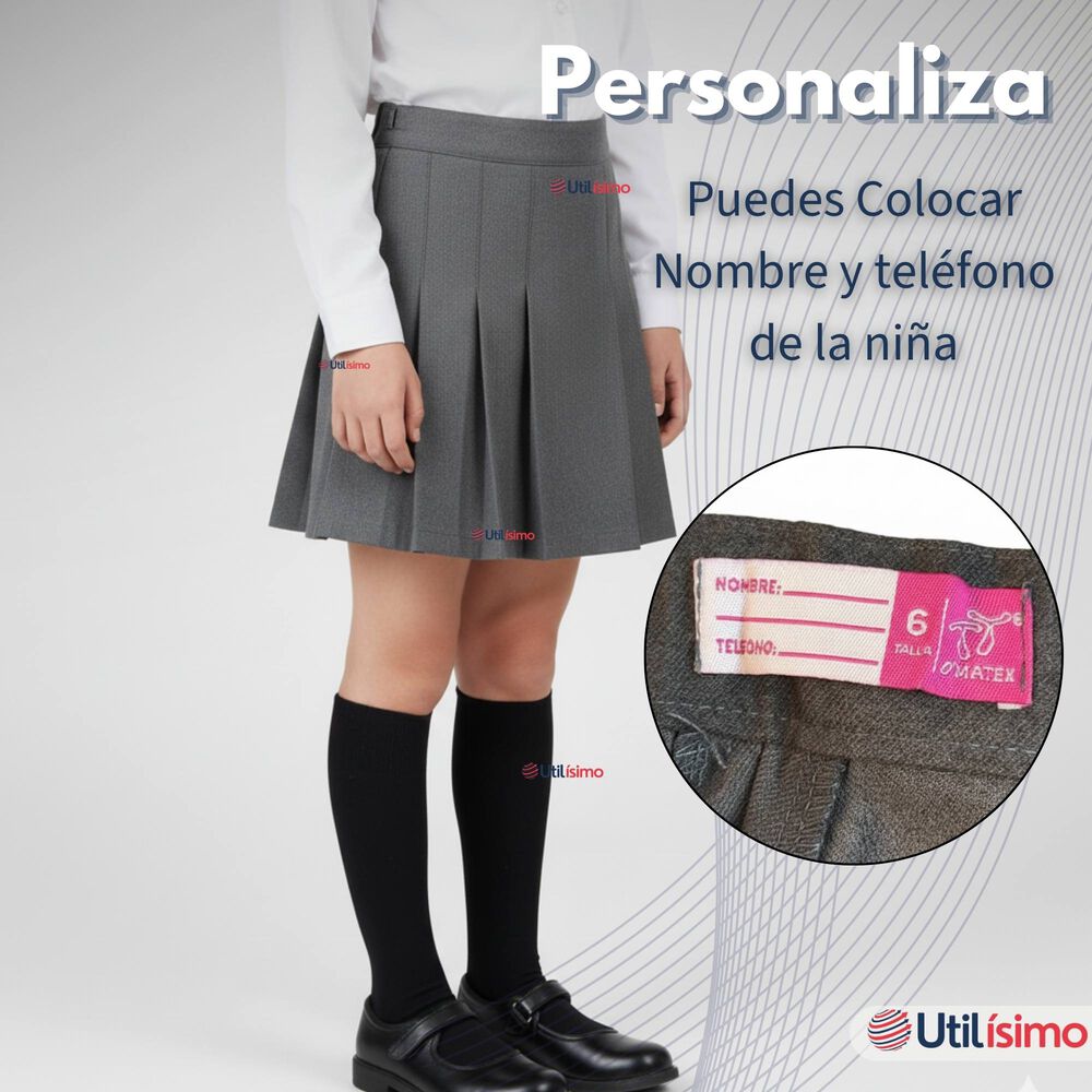 Pack 3 Faldas Escolar Color Gris Para Ni&ntilde;as image number 7.0