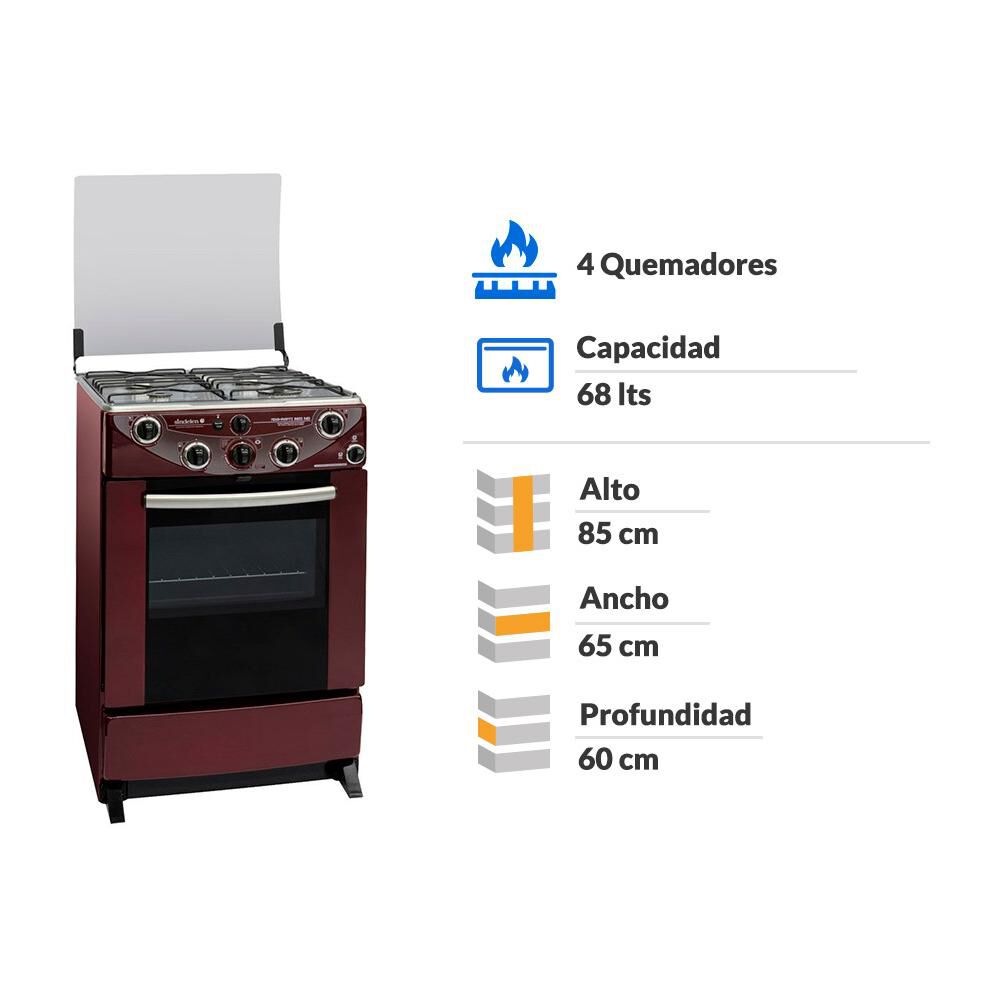 Cocina A Gas Sindelen CH-9600RJ / 4 Quemadores image number 1.0