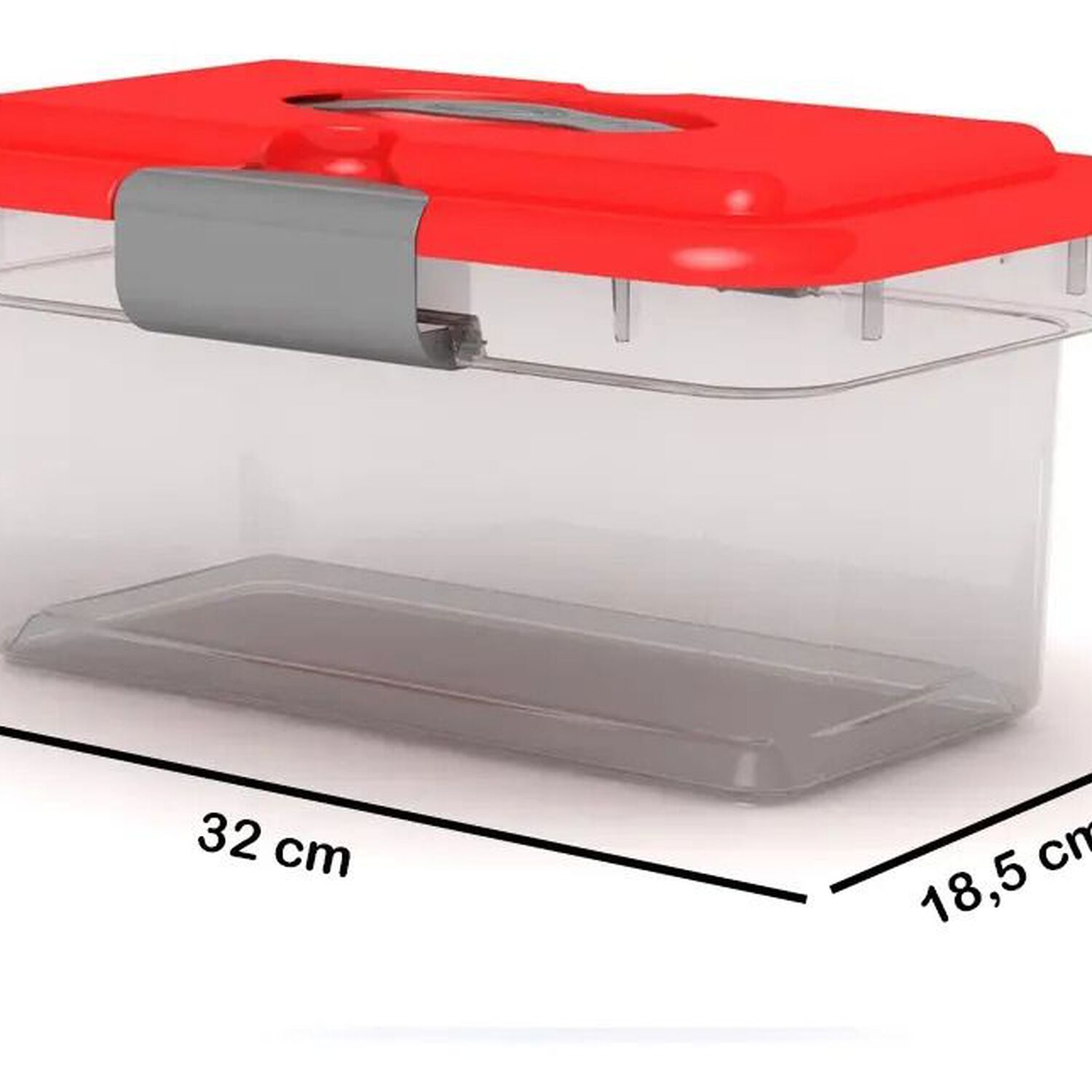 Caja Organizadora Kitty Kendy 6 Lts Transparente Tapa Transparente image number 5.0