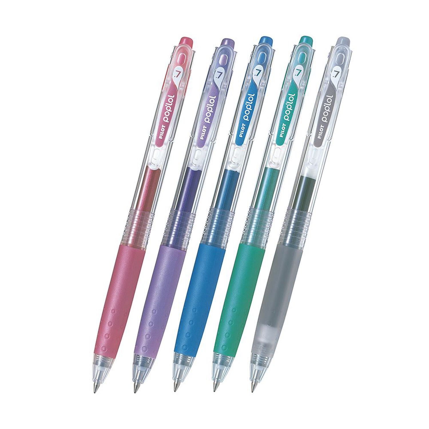 Set L&aacute;piz Gel Poplol Met&aacute;licos 0.7 5u C/estuche Gris Pilot image number 1.0