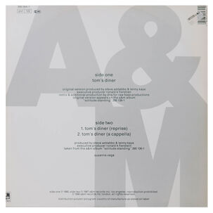 D.n.a Ft. Suzanne Vega - Tom's Diner | 12" Maxi Single Usado
