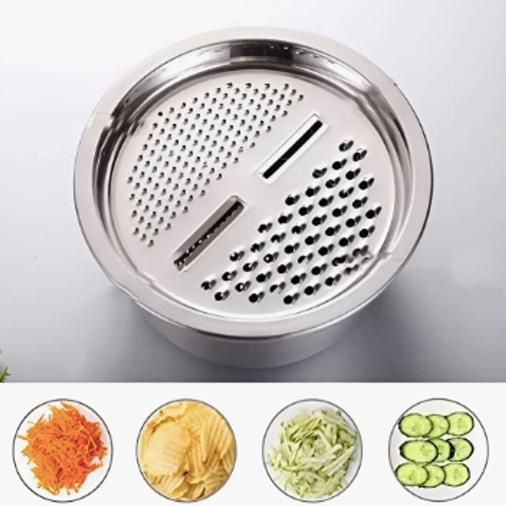 Bowl Lavabo Acero Inoxidable Rallado De Verduras 3 En 1 image number 2.0