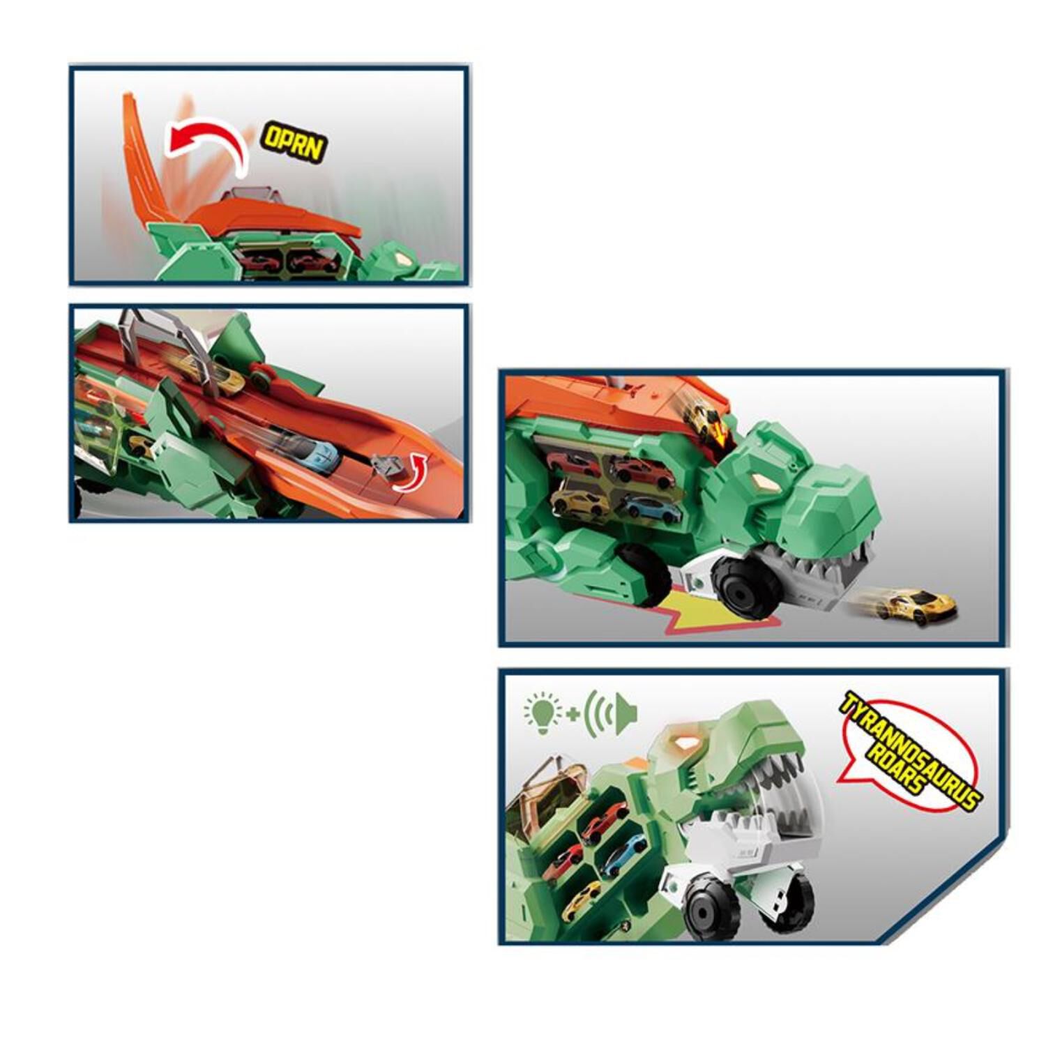 Juguete Camion Dinosaurio 2 En 1 Lanzador 15pzas Sonidos Infantil image number 2.0