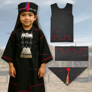 Traje Vestido Mapuche Niña Incluye Trapelacucha 0 Meses Hasta Talla S Vestimenta Típica