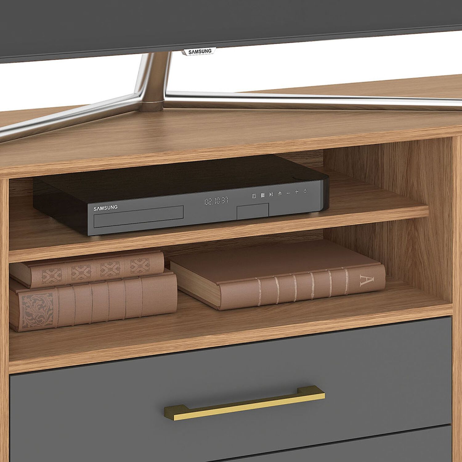 Rack Vekka Home Alerce / 2 Puertas / 2 Cajones image number 3.0