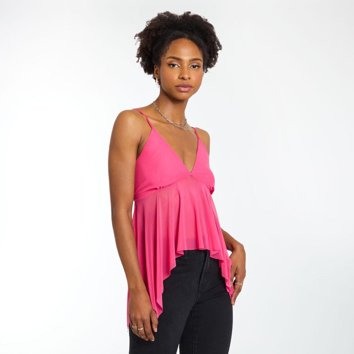 Blusa Pavilo Asimetrico Sin Mangas Cuello V Mujer Rolly Go image number 2.0