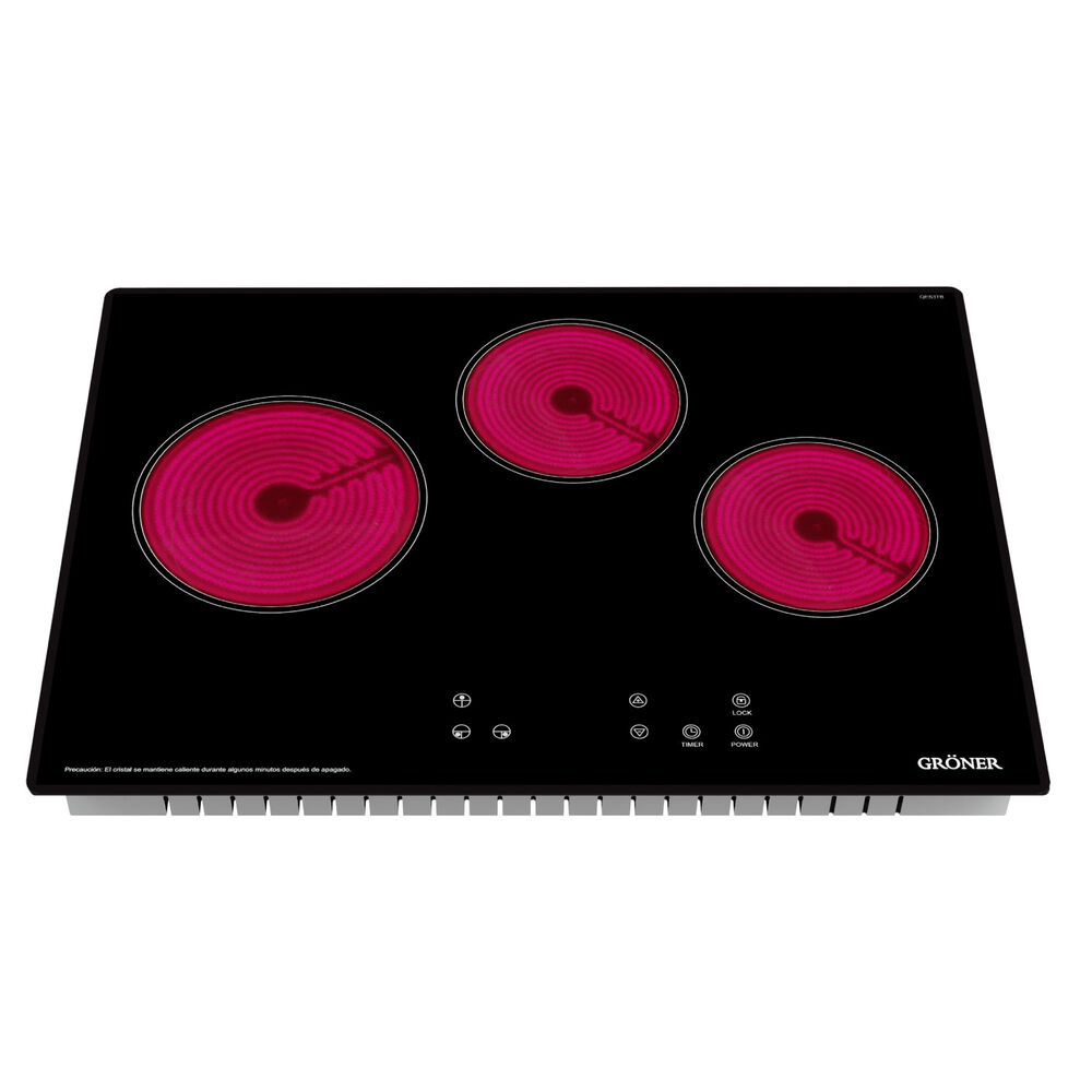Encimera Vitrocer&aacute;mica Groner Touch Black 3q image number 2.0