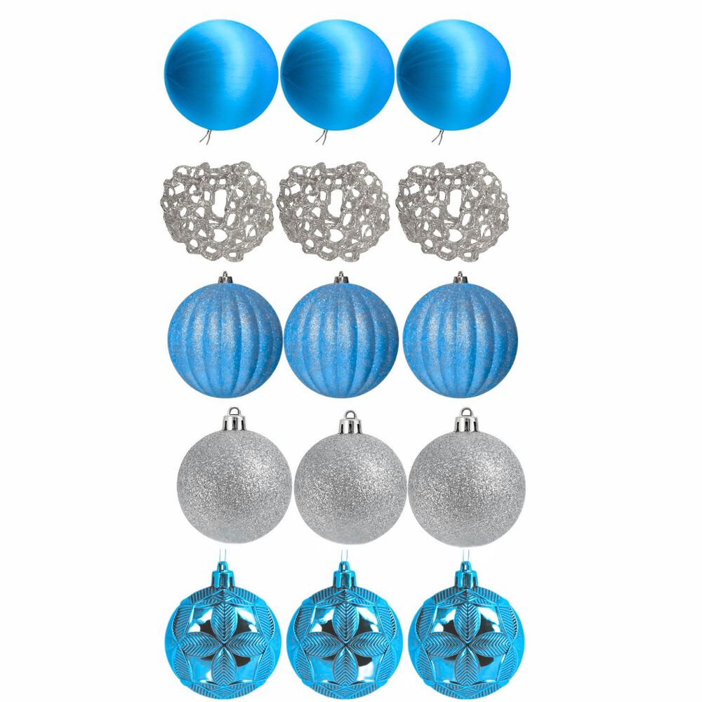 Set 15 Bambalinas Adornos Navideños 6cm Decoración Esferas image number 0.0