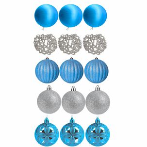 Set 15 Bambalinas Adornos Navideños 6cm Decoración Esferas Set 15 Bambalinas Adornos Navideños 6cm Decoración Esferas