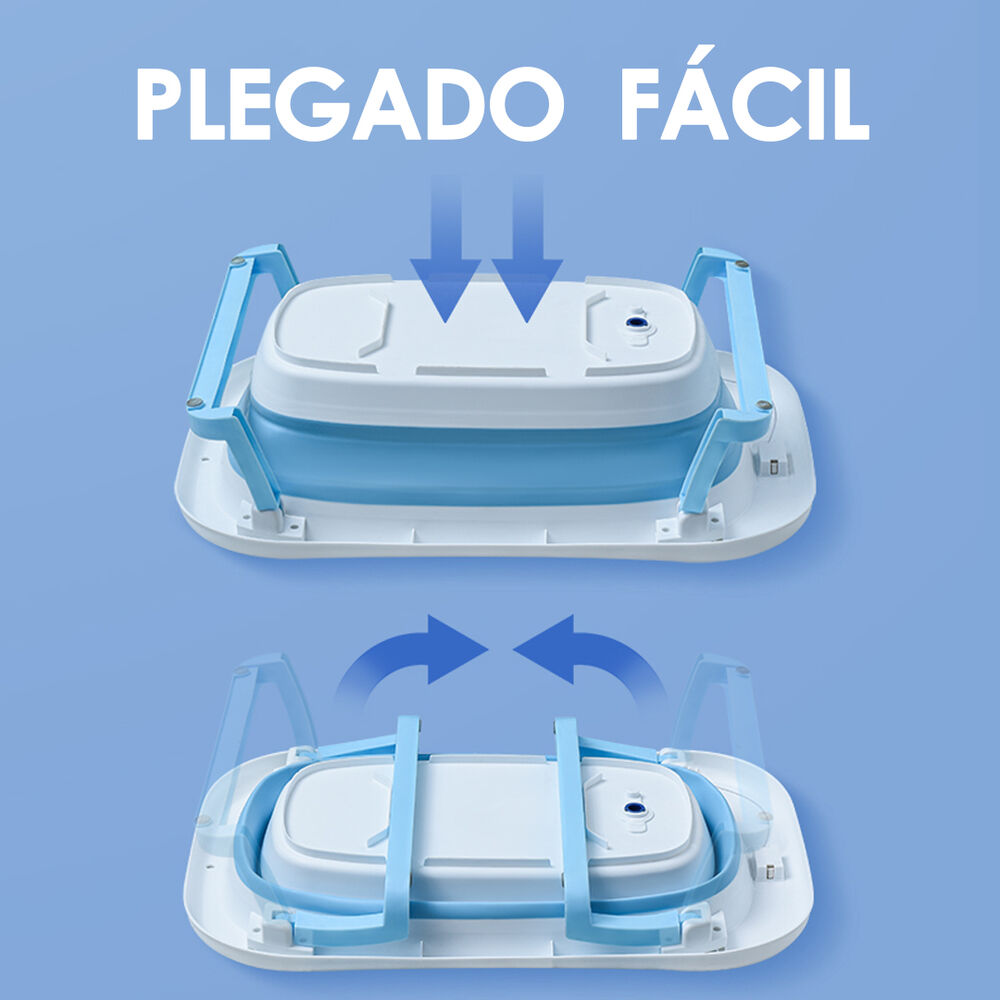 Bañera Plegable Bebé Con Malla Para Baño Rosa Babymine image number 2.0