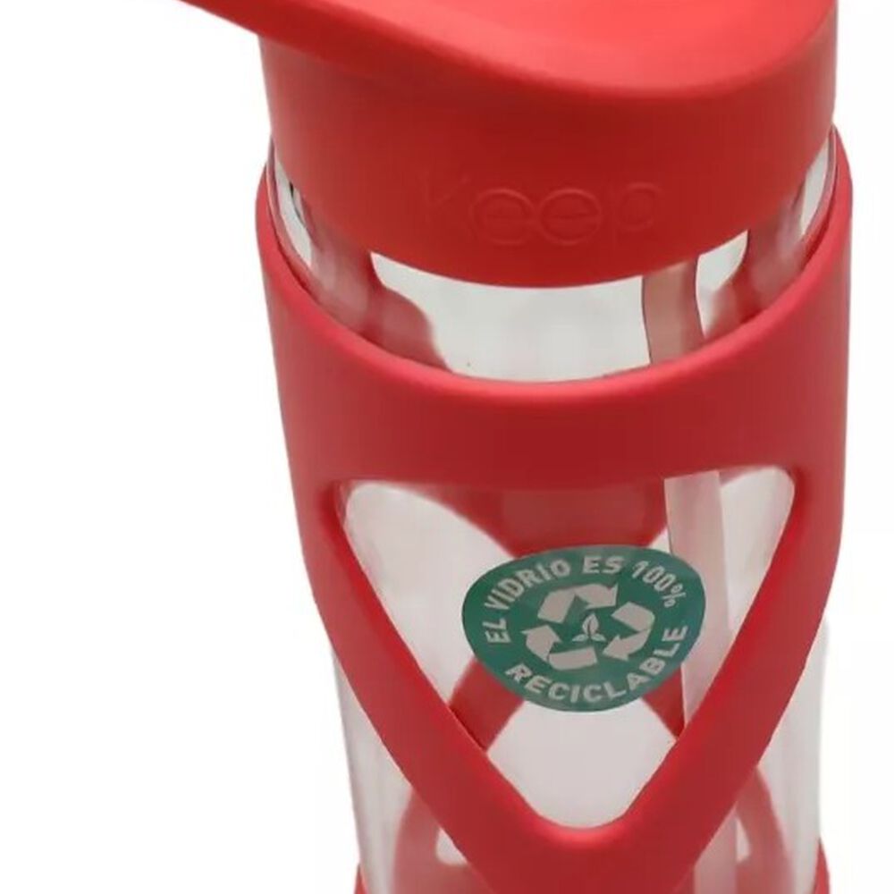 Botella Keep Vidrio 532ml Hidratacion Deportes Outdoor Rosa image number 0.0
