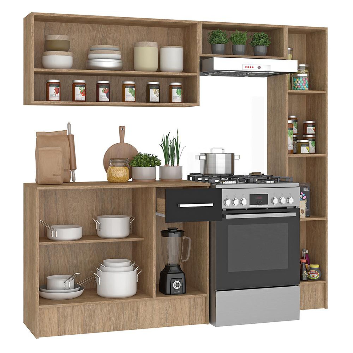 Mueble De Cocina Vekkahome Madri / 7 Puertas / 1 Caj&oacute;n image number 2.0